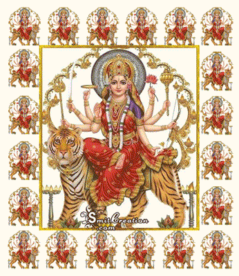 Durga Devi Animated Gif Image