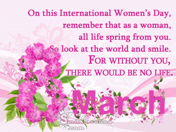 On this International Women’s Day