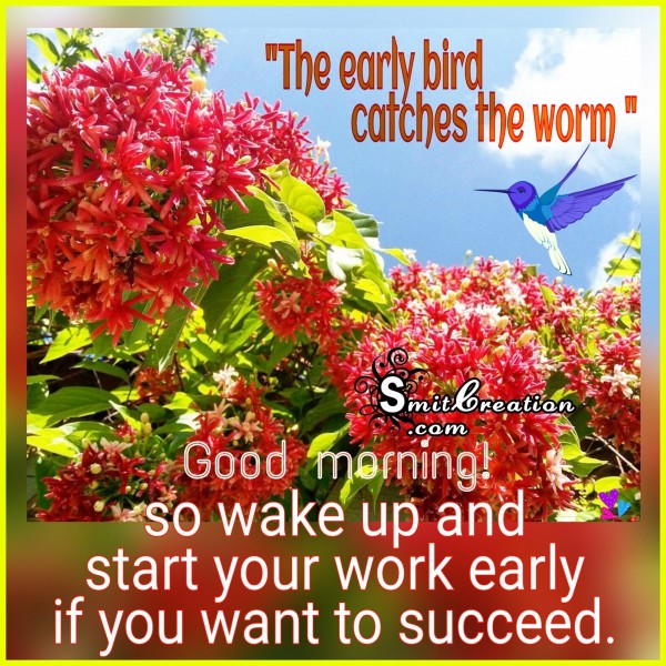 Good Morning – The early bird catches the worm