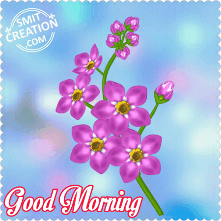 Good Morning Animated Flower Gif Image