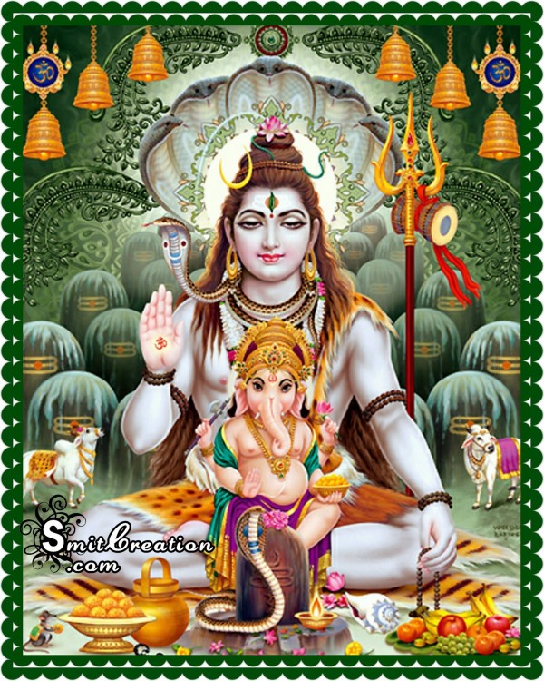 Bal Ganesha With Lord Shankar