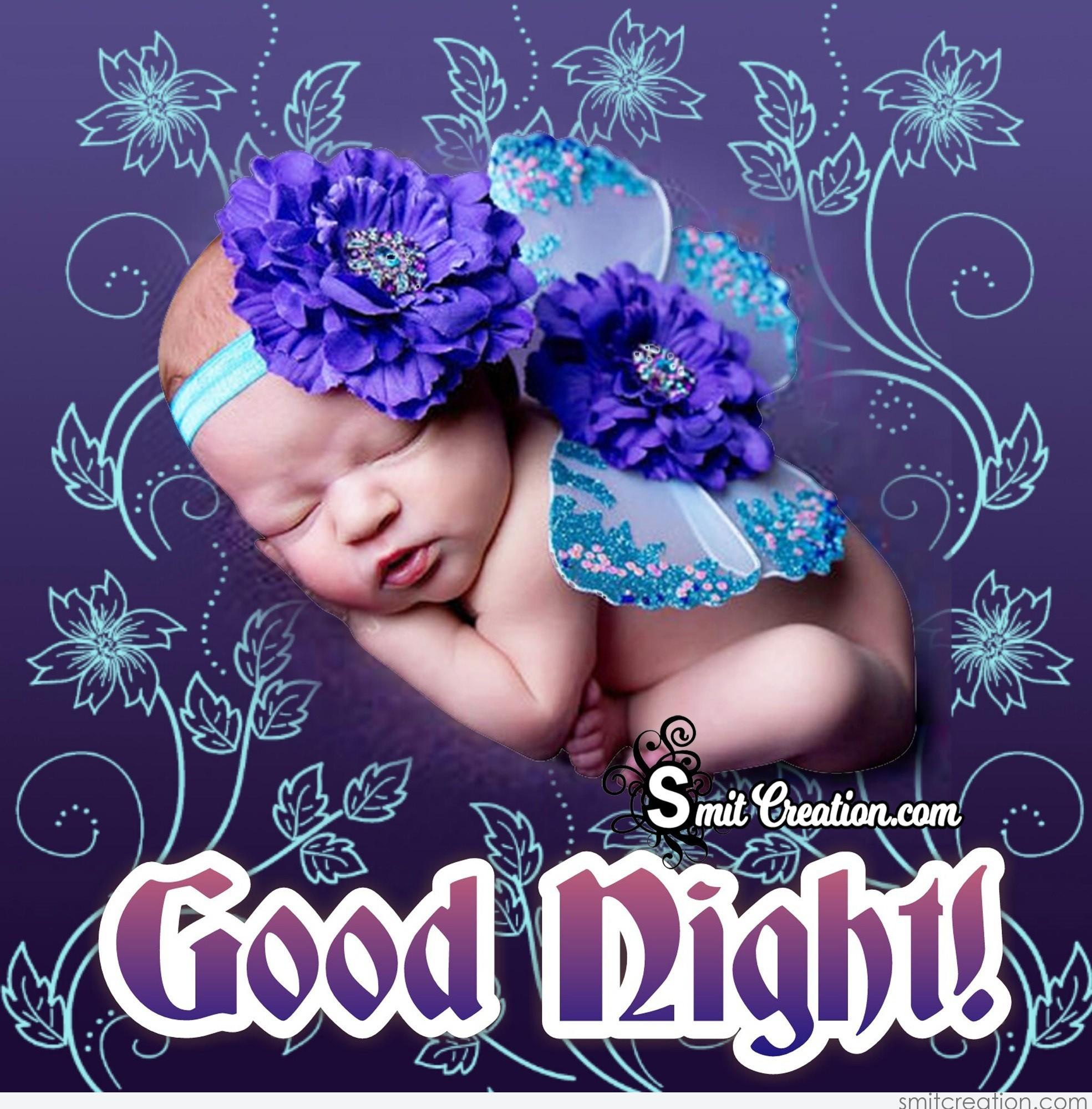 Good Night Beautiful Baby Image. 