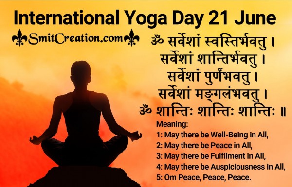 International Yoga Day 21 June