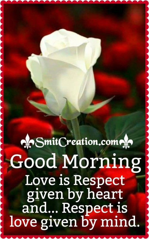 Good Morning – Love Is Respect