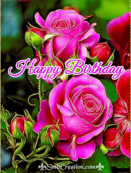 Happy Birthday Rose Animated Gif Image