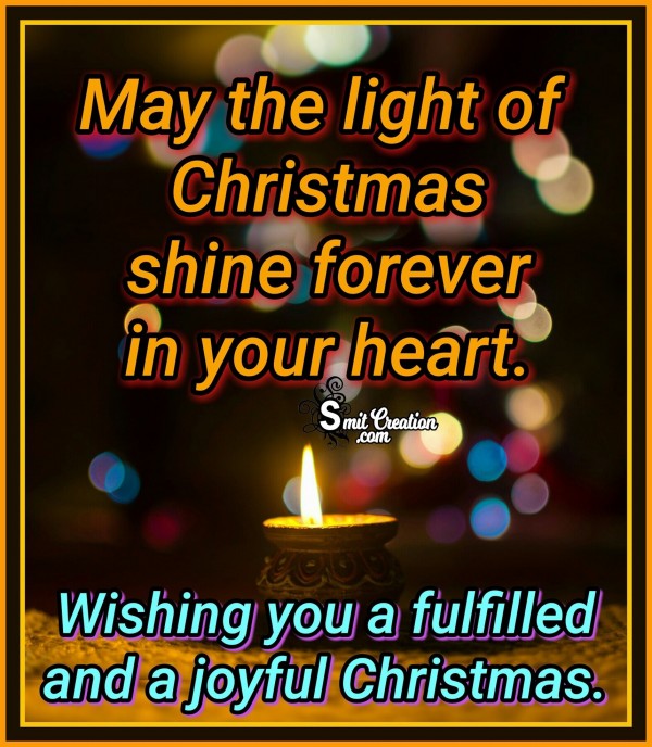 Wishing You A Fulfilled And A Joyful Christmas.