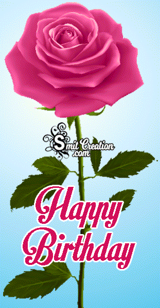 Happy Birthday Animated Rose Gif Image