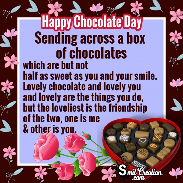 Happy Chocolate Day – Sending Across A Box Of Chocolates