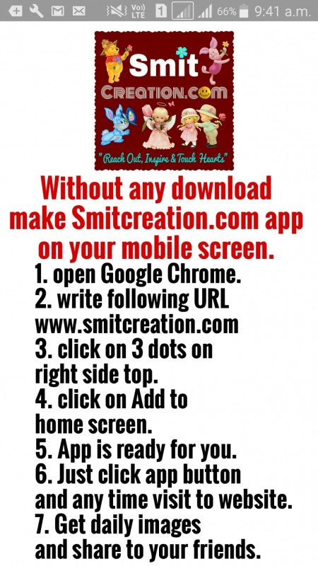 Make Smitcreation.com app on your Mobile Screen