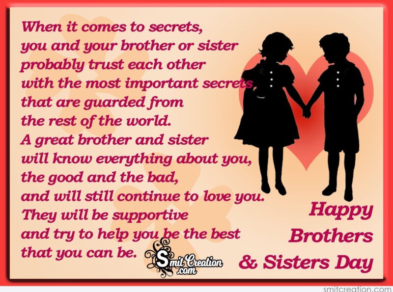 20+ Brothers and Sisters Day Pictures and Graphics for different