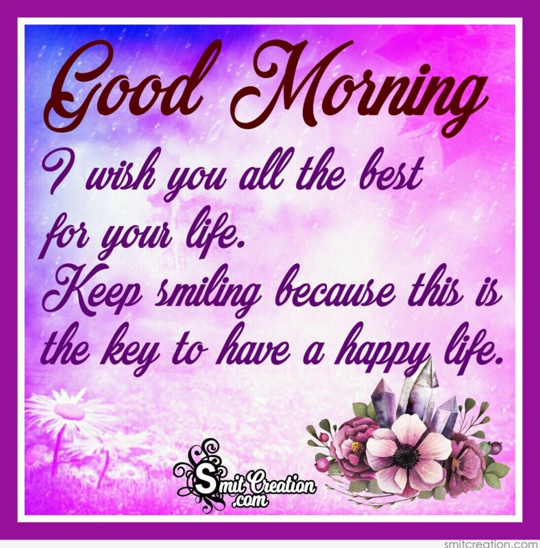 Good Morning – I Wish You All The Best For Your Life - SmitCreation.com