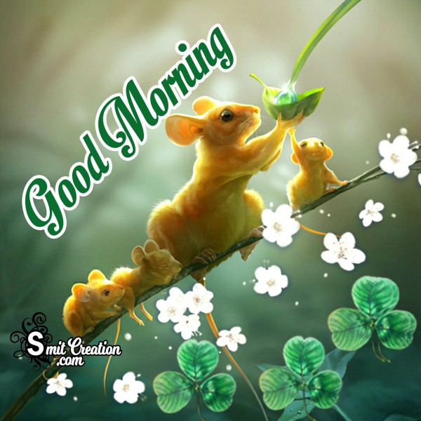 Good Morning Cute Mouse Image