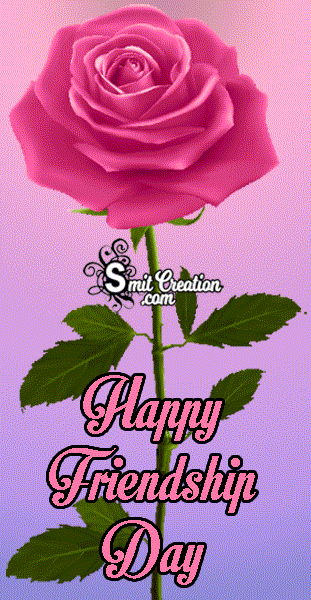 Happy Friendship Day Animated Rose