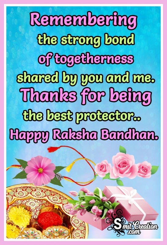 Happy Rakshabandhan – Thanks For Being The Best Protector