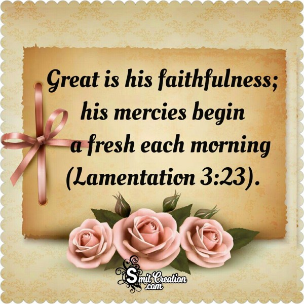 Great Is His Faithfulness