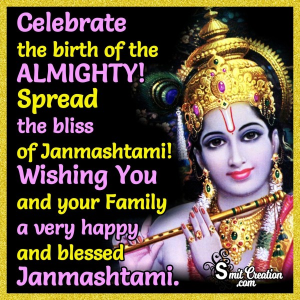 Wishing You A Very Happy And Blessed Janmashtami.