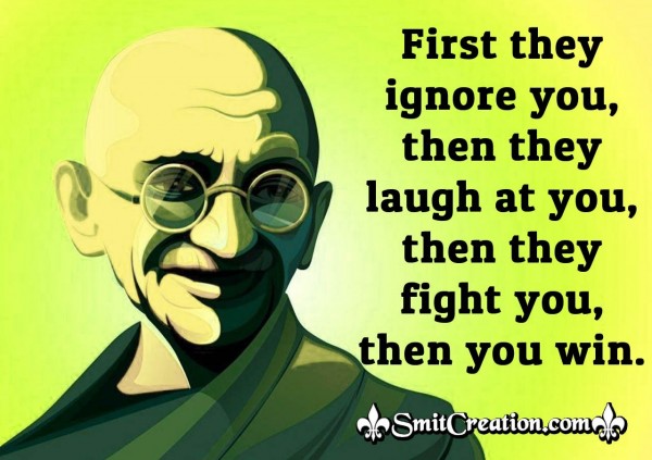 Gandhi Quote On Winning