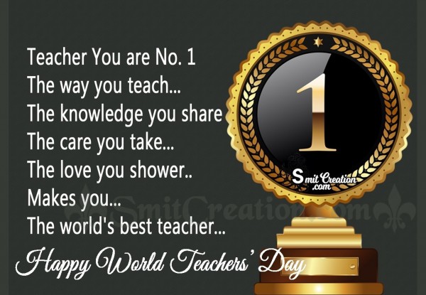 Happy World Teachers’ Day To No.1 Teacher