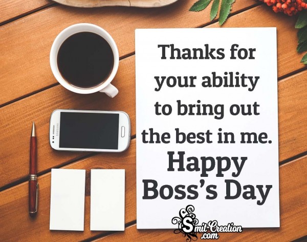 Thanks On Boss’s Day