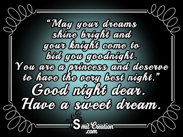 Good Night – May Your Dreams Shine Bright