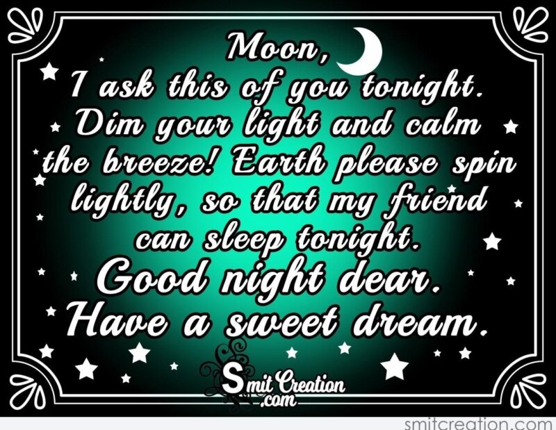 Good Night Sweet Dreams For My Friend - SmitCreation.com