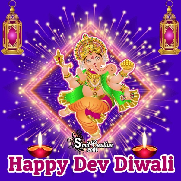 Happy Dev Diwali With Ganesha