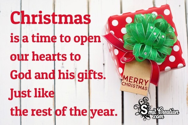 Christmas Is A Time To Open Our Hearts To God