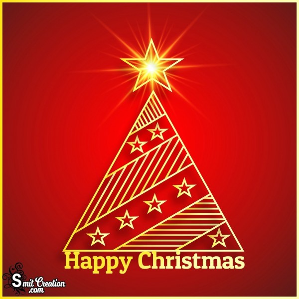 Happy Christmas Gold Tree