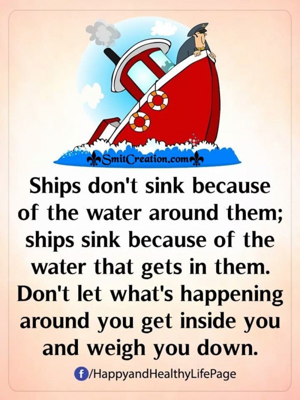 Ship Dont Sink Because Of The Water Around Them