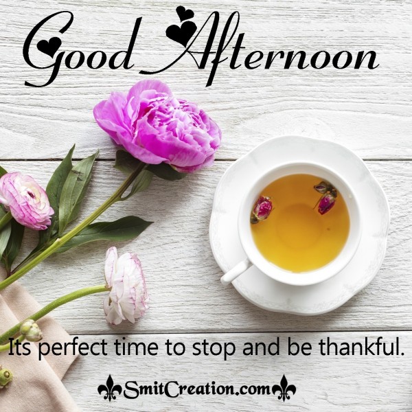 Good Afternoon – Its A Perdect Time To Stop And Be Thankful