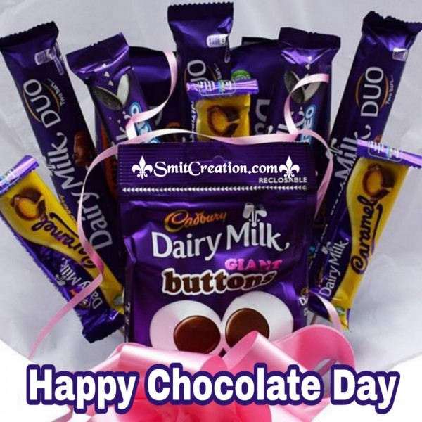 Happy Chocolate Day Dairy Milk Bouquet