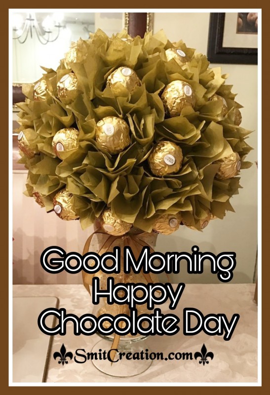 Good Morning Happy Chocolate Day Bouquet