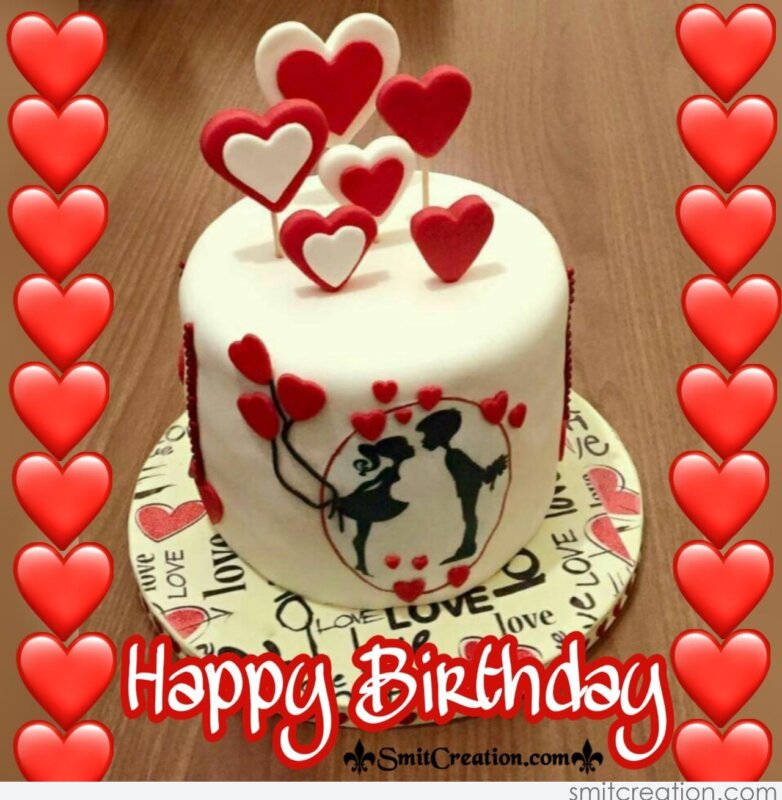 Happy Birthday Cake With Love - SmitCreation.com