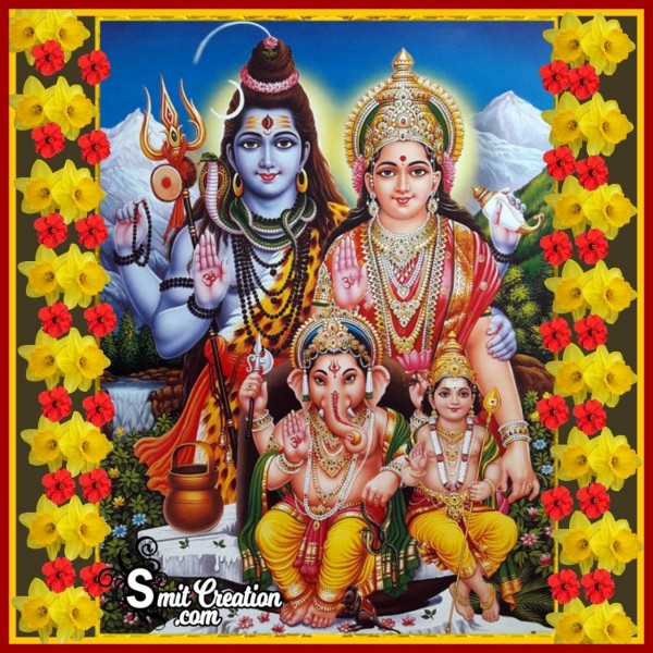 Lord Shiva With Family