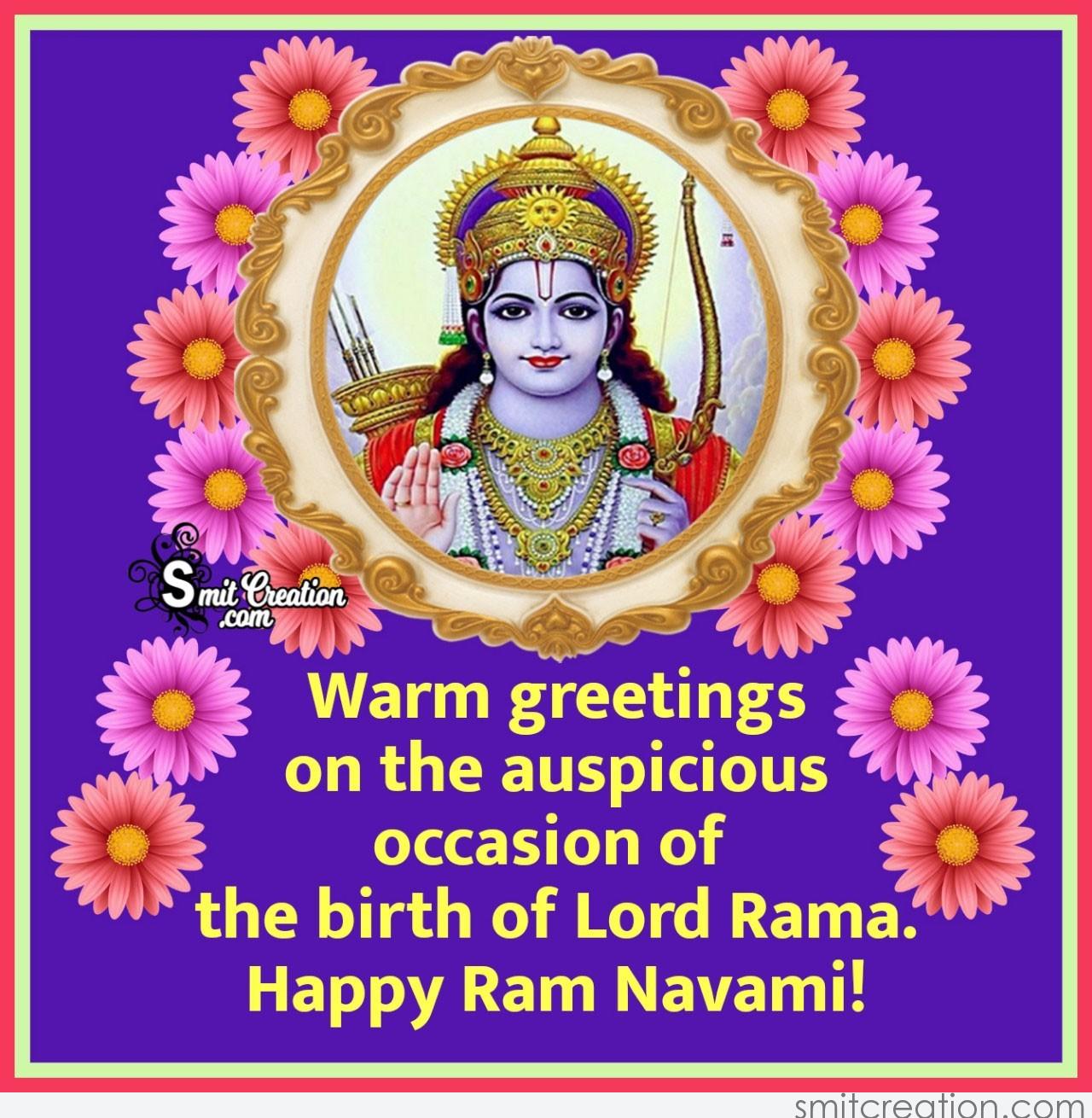 Happy Ram Navami Greeting Card - SmitCreation.com