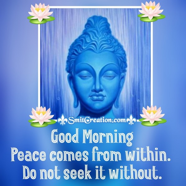 Good Morning Buddha Quote On Peace