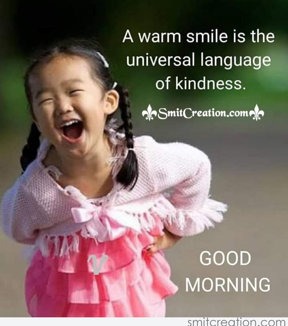 Good Morning Warm Smile Quote - SmitCreation.com