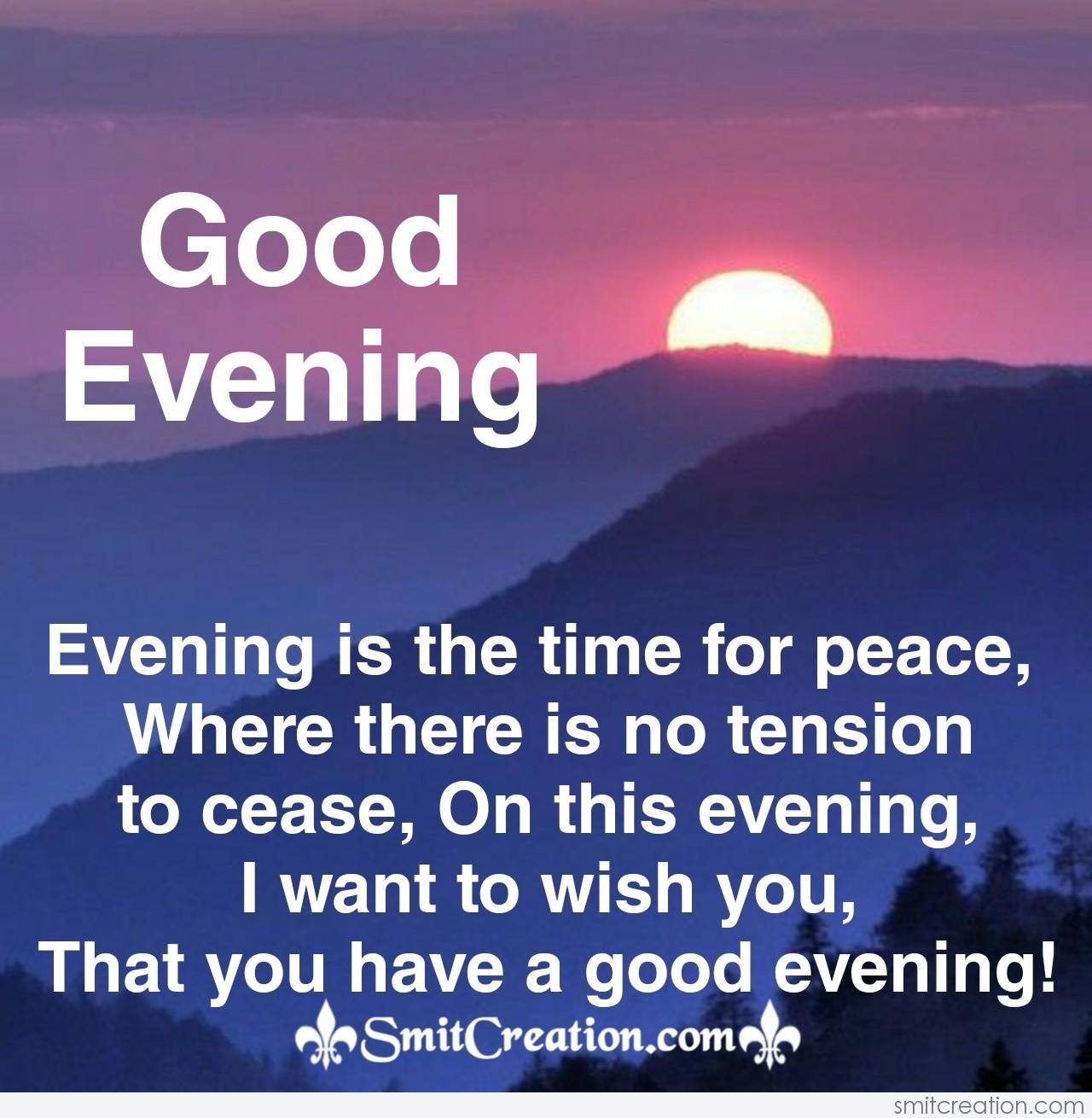 Wish You A Peaceful Evening - SmitCreation.com