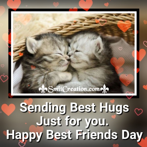 Sending Best Hugs On Best Friends Day