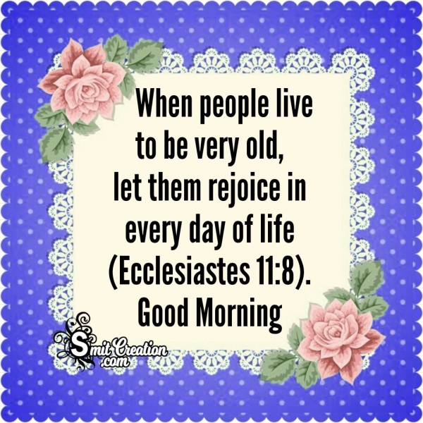 Good Morning Bible Rejoice Verse