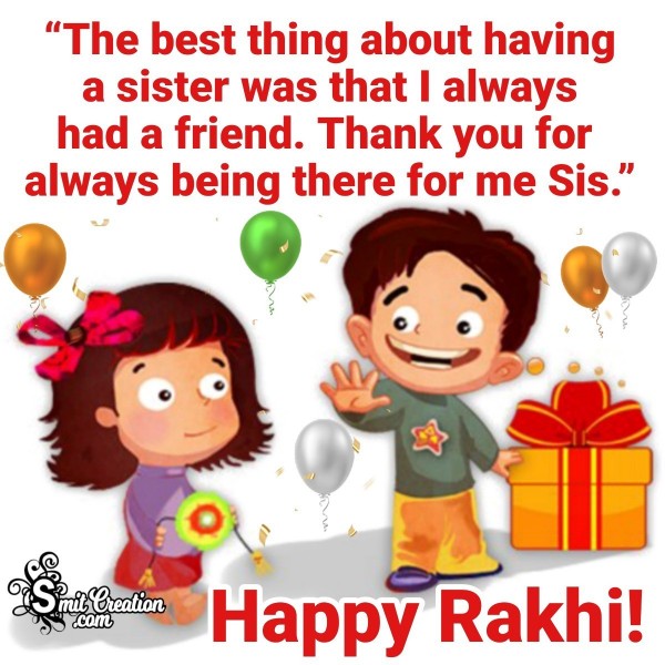 Happy Rakhi Greeting For Sister