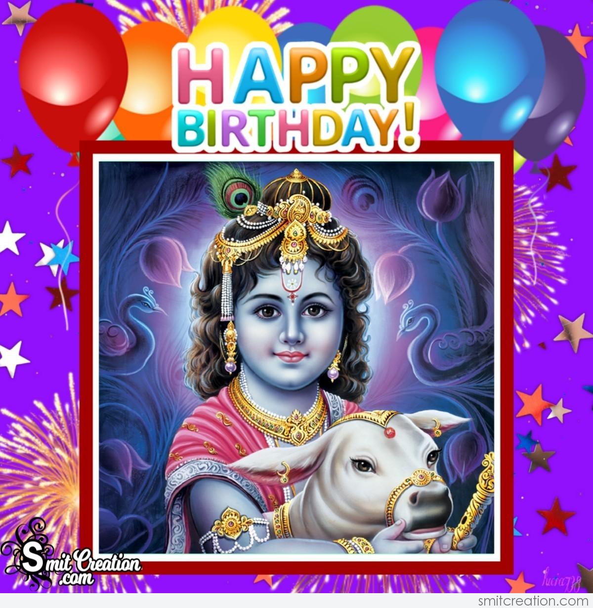 Happy Birthday Krishna Pic For Whatsapp - SmitCreation.com