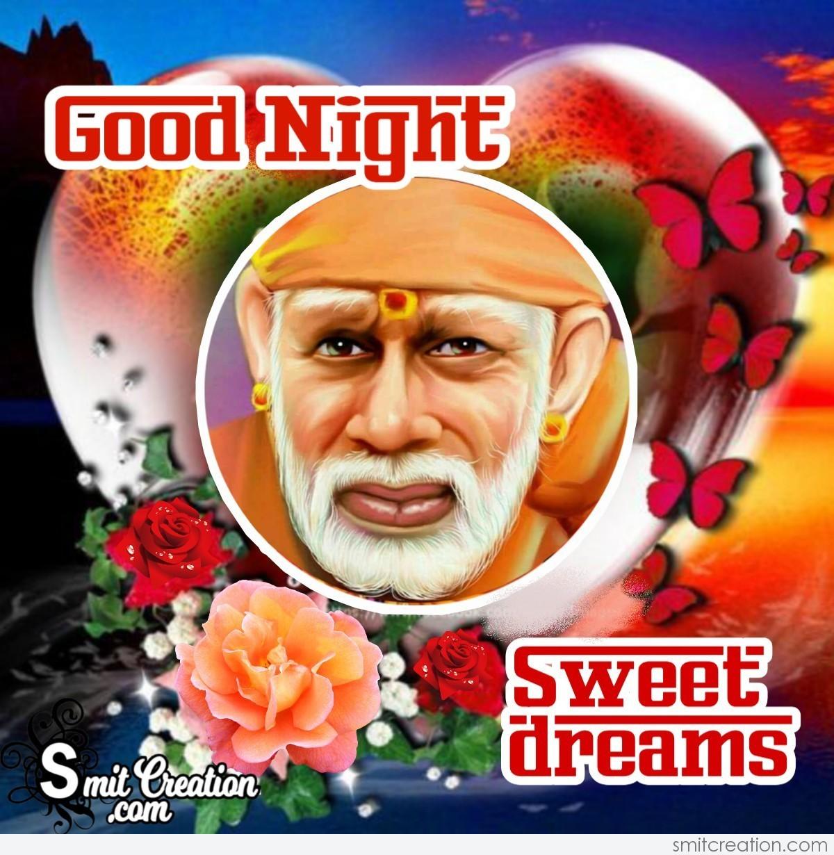Good Night Sweet Dreams Saibaba - SmitCreation.com