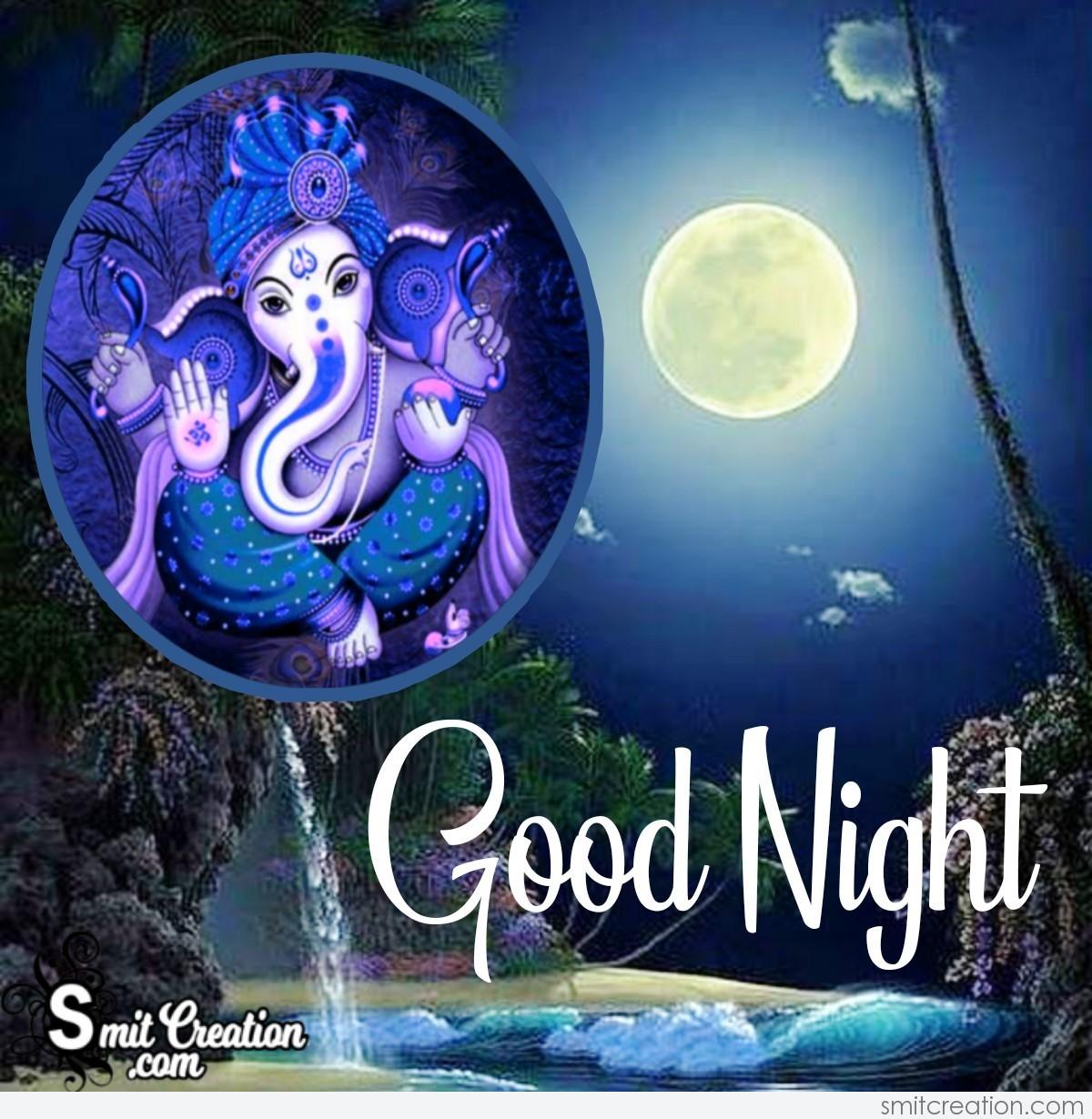 Ganesha Good Night Pic - SmitCreation.com