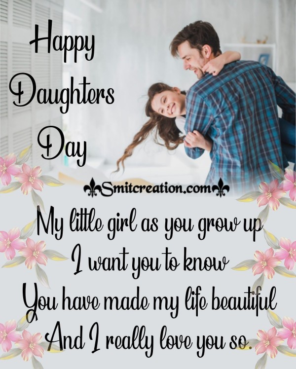 Happy Daughters Day My Little Girl