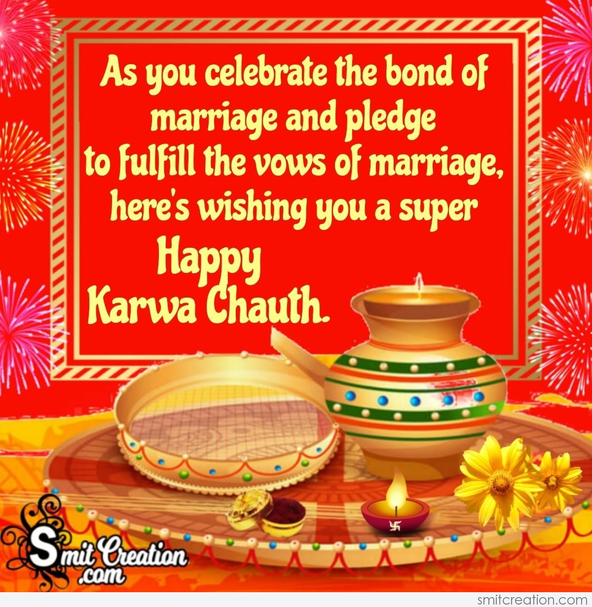 Wishing You Happy Karwa Chauth - SmitCreation.com