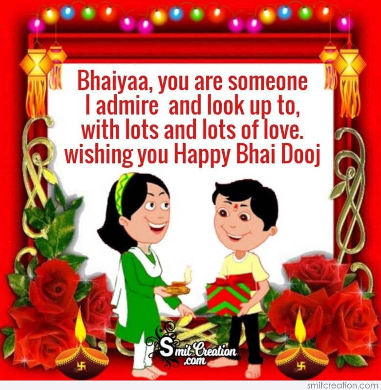 Happy Bhai Dooj Message Image - SmitCreation.com