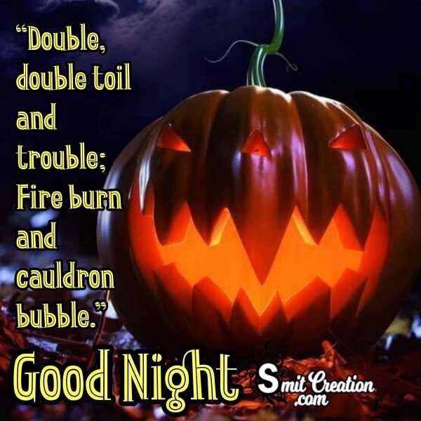 Good Night Halloween Pumpkins Image