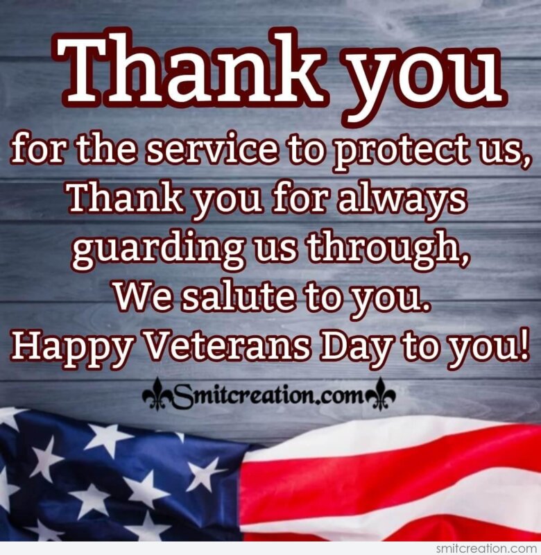 Veterans Day Thank You Image