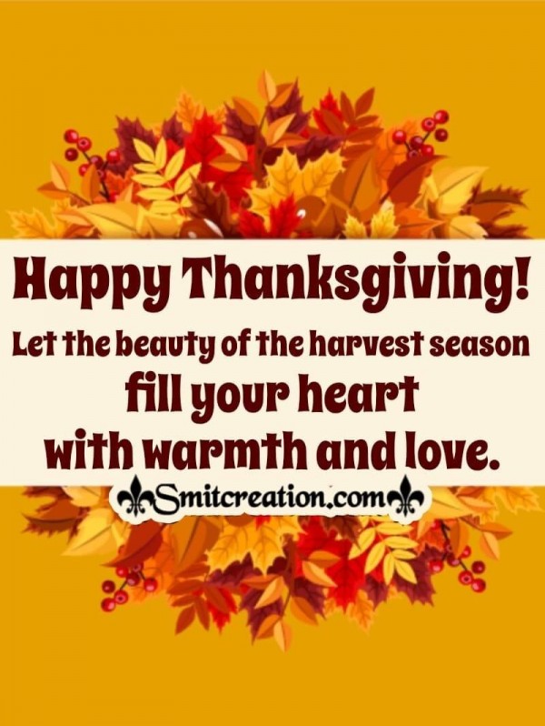 Thanksgiving Message Of Harvest Season